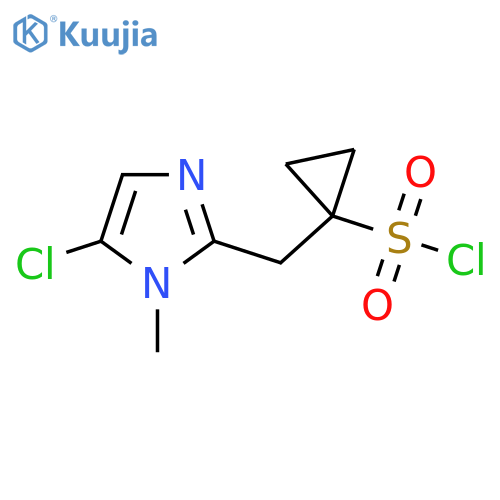 1-(5-chloro-1-methyl-1H-imidazol-2-yl)methylcyclopropane-1-sulfonyl chloride structure