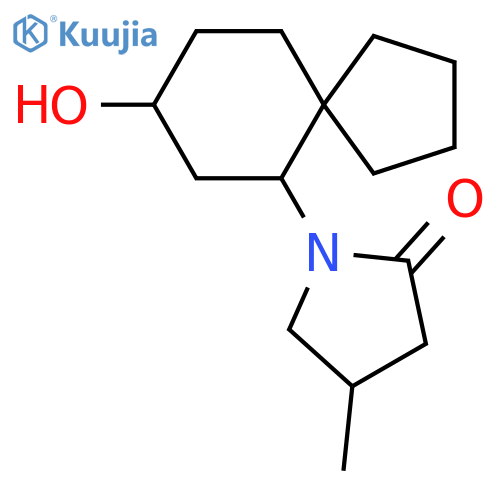1-{8-Hydroxyspiro[4.5]decan-6-yl}-4-methylpyrrolidin-2-one structure