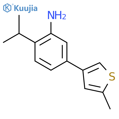 5-(5-methylthiophen-3-yl)-2-(propan-2-yl)aniline structure