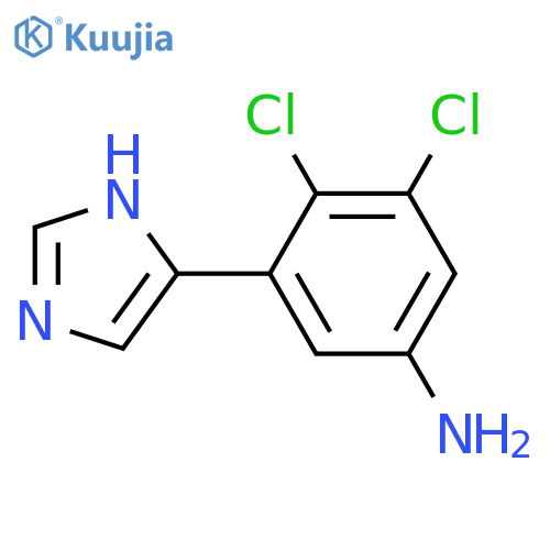 3,4-dichloro-5-(1H-imidazol-4-yl)aniline structure
