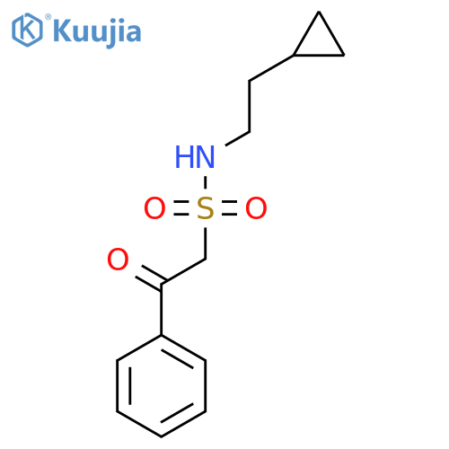 N-(2-cyclopropylethyl)-2-oxo-2-phenylethane-1-sulfonamide structure