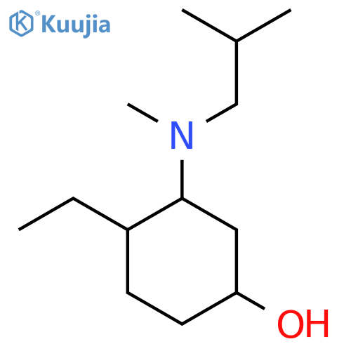 4-Ethyl-3-[methyl(2-methylpropyl)amino]cyclohexan-1-ol structure