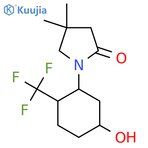 1-[5-Hydroxy-2-(trifluoromethyl)cyclohexyl]-4,4-dimethylpyrrolidin-2-one structure