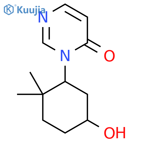 3-(5-Hydroxy-2,2-dimethylcyclohexyl)-3,4-dihydropyrimidin-4-one structure