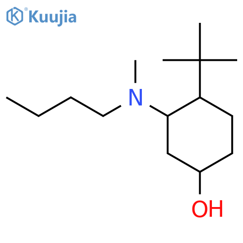 4-Tert-butyl-3-[butyl(methyl)amino]cyclohexan-1-ol structure