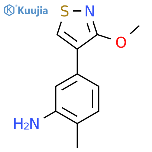 5-(3-Methoxy-1,2-thiazol-4-yl)-2-methylaniline structure