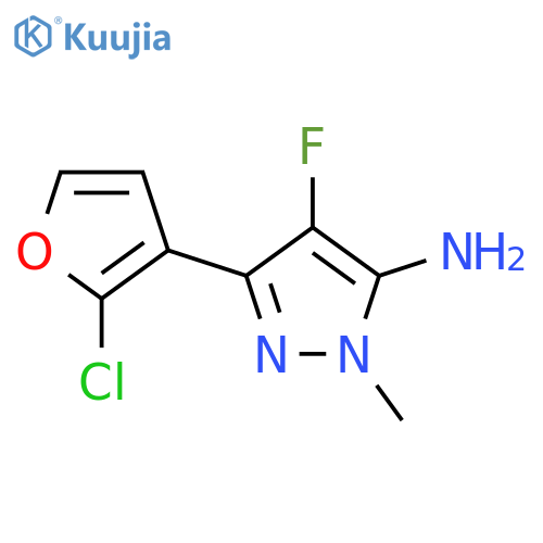 3-(2-chlorofuran-3-yl)-4-fluoro-1-methyl-1H-pyrazol-5-amine structure
