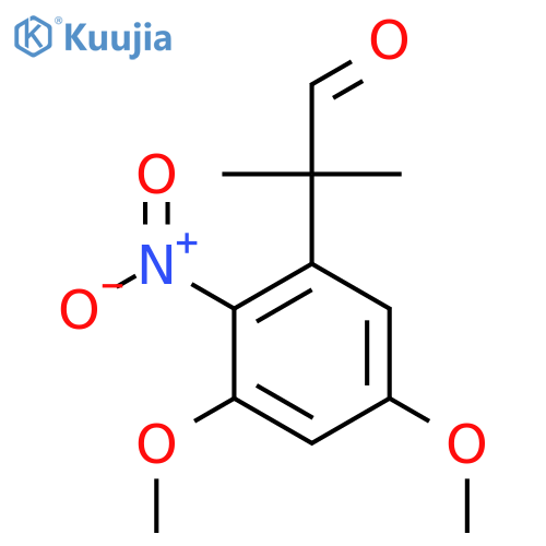 2-(3,5-dimethoxy-2-nitrophenyl)-2-methylpropanal structure