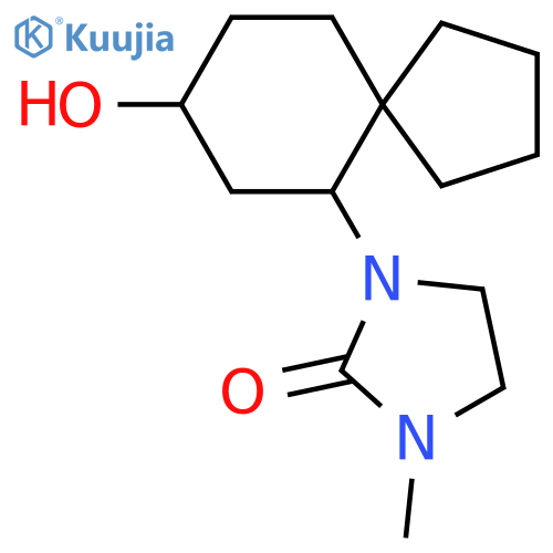 1-{8-Hydroxyspiro[4.5]decan-6-yl}-3-methylimidazolidin-2-one structure