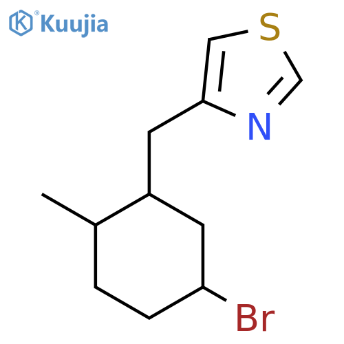 4-[(5-Bromo-2-methylcyclohexyl)methyl]-1,3-thiazole structure