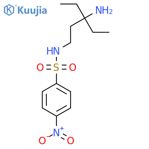 N-(3-amino-3-ethylpentyl)-4-nitrobenzene-1-sulfonamide structure