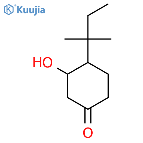 3-Hydroxy-4-(2-methylbutan-2-yl)cyclohexan-1-one structure