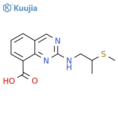 2-{[2-(Methylsulfanyl)propyl]amino}quinazoline-8-carboxylic acid structure