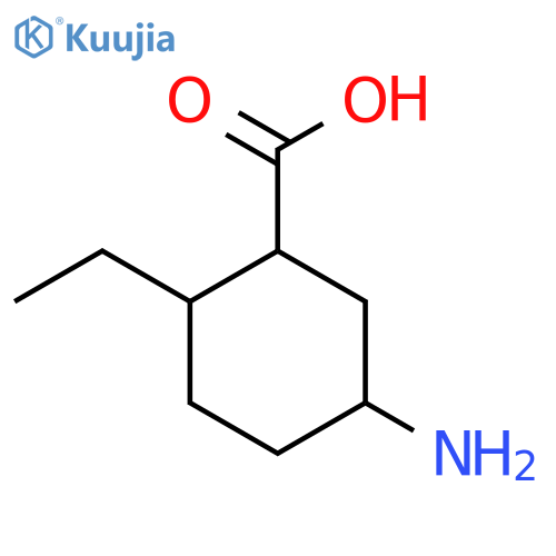 5-Amino-2-ethylcyclohexane-1-carboxylic acid structure