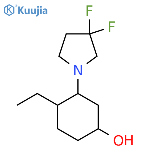 3-(3,3-Difluoropyrrolidin-1-yl)-4-ethylcyclohexan-1-ol structure