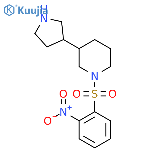 1-(2-Nitrobenzenesulfonyl)-3-(pyrrolidin-3-yl)piperidine structure