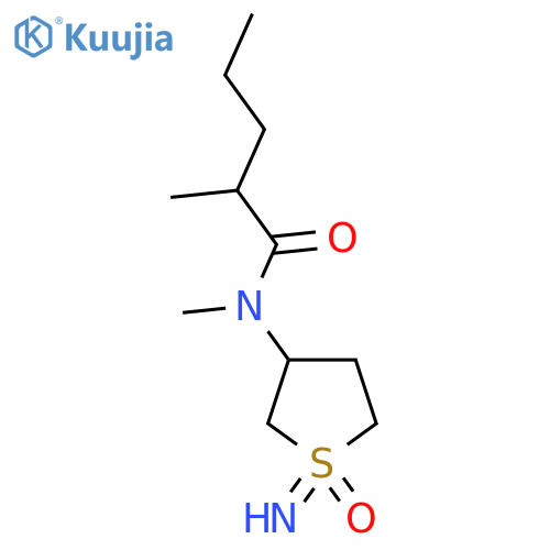 N-(1-imino-1-oxo-1lambda6-thiolan-3-yl)-N,2-dimethylpentanamide structure