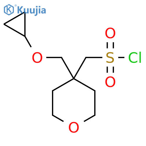 4-(cyclopropoxymethyl)oxan-4-ylmethanesulfonyl chloride structure