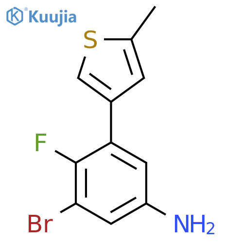 3-bromo-4-fluoro-5-(5-methylthiophen-3-yl)aniline structure