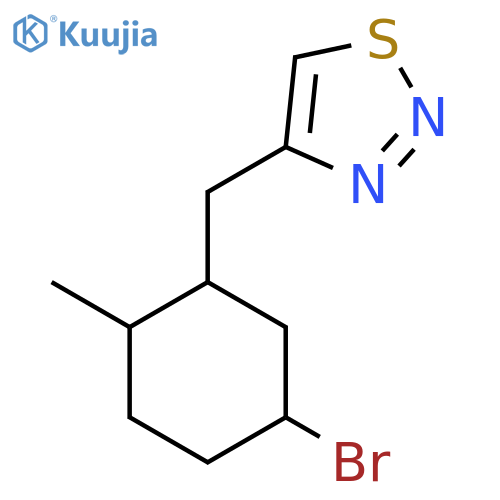 4-[(5-Bromo-2-methylcyclohexyl)methyl]-1,2,3-thiadiazole structure