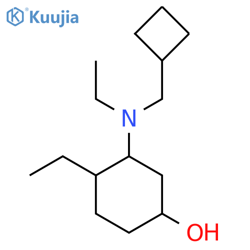 3-[(Cyclobutylmethyl)(ethyl)amino]-4-ethylcyclohexan-1-ol structure