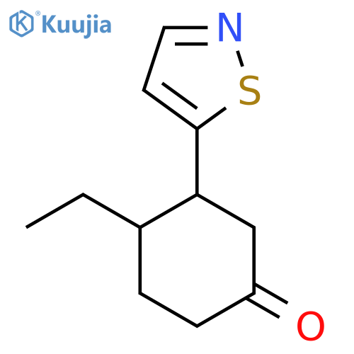 4-Ethyl-3-(1,2-thiazol-5-yl)cyclohexan-1-one structure
