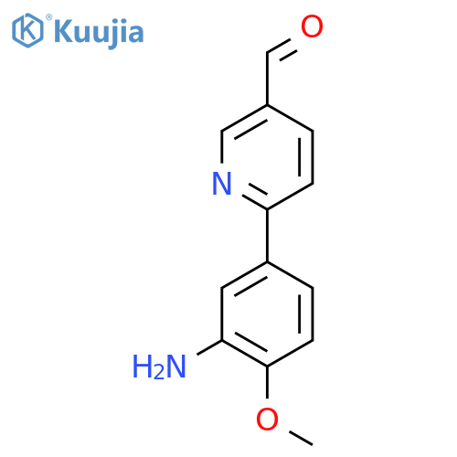 6-(3-amino-4-methoxyphenyl)pyridine-3-carbaldehyde structure