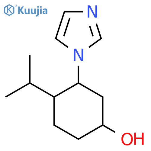 3-(1H-imidazol-1-yl)-4-(propan-2-yl)cyclohexan-1-ol structure