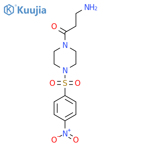 3-Amino-1-[4-(4-nitrobenzenesulfonyl)piperazin-1-yl]propan-1-one structure