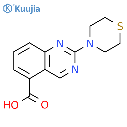 2-(thiomorpholin-4-yl)quinazoline-5-carboxylic acid structure