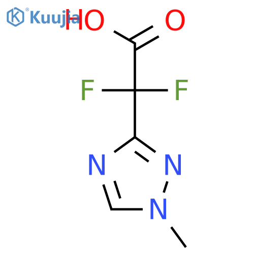 2,2-difluoro-2-(1-methyl-1H-1,2,4-triazol-3-yl)acetic acid structure