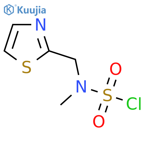 N-methyl-N-[(1,3-thiazol-2-yl)methyl]sulfamoyl chloride structure