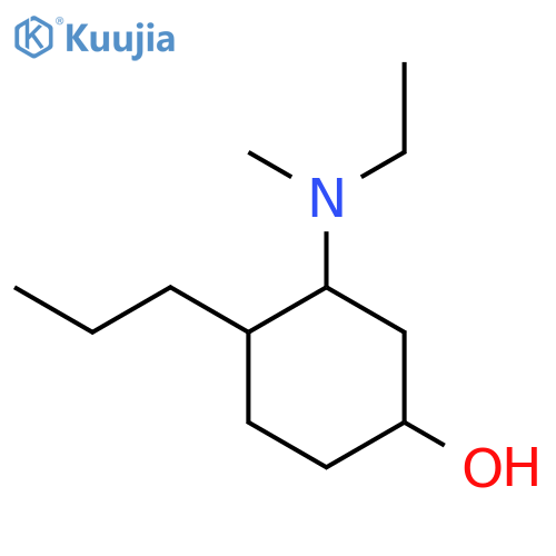 3-[Ethyl(methyl)amino]-4-propylcyclohexan-1-ol structure