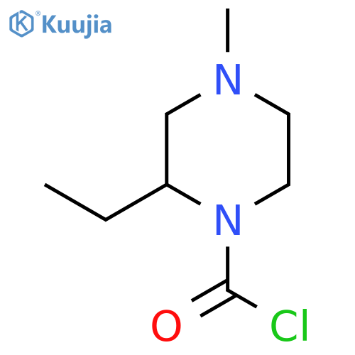 2-Ethyl-4-methylpiperazine-1-carbonyl chloride structure
