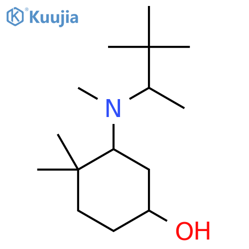3-[(3,3-Dimethylbutan-2-yl)(methyl)amino]-4,4-dimethylcyclohexan-1-ol structure
