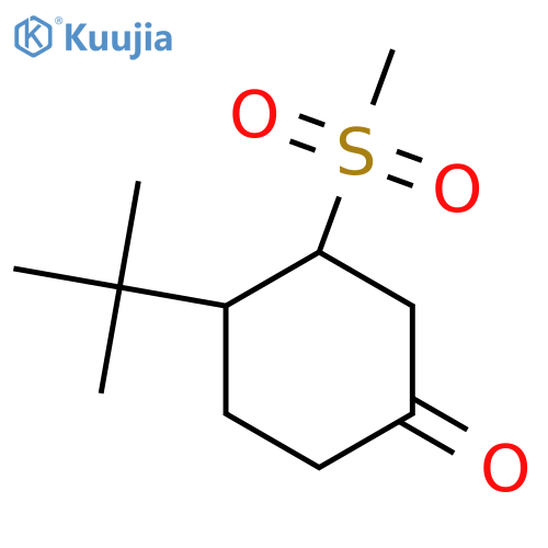 4-Tert-butyl-3-methanesulfonylcyclohexan-1-one structure