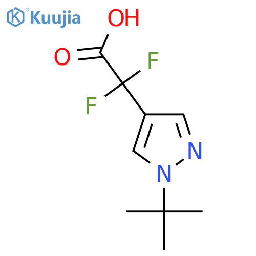 2-(1-tert-butyl-1H-pyrazol-4-yl)-2,2-difluoroacetic acid structure