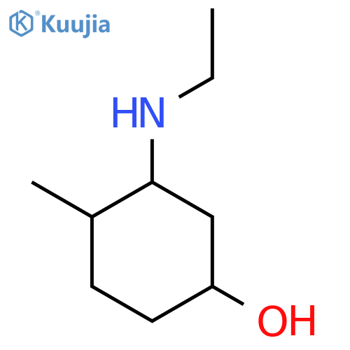 3-(Ethylamino)-4-methylcyclohexan-1-ol structure