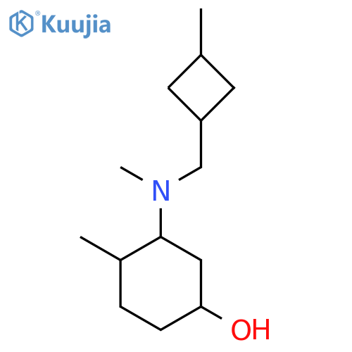 4-Methyl-3-{methyl[(3-methylcyclobutyl)methyl]amino}cyclohexan-1-ol structure