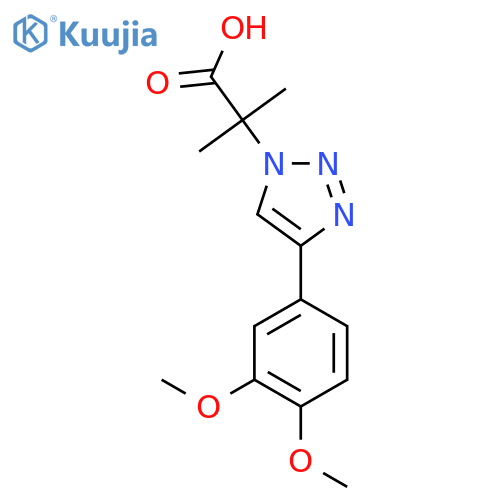 2-[4-(3,4-dimethoxyphenyl)-1H-1,2,3-triazol-1-yl]-2-methylpropanoic acid structure