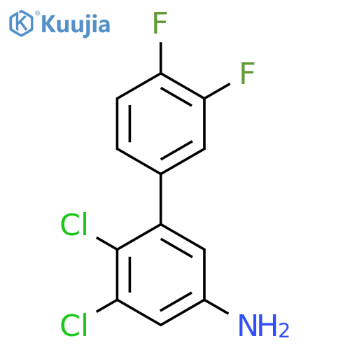 3,4-dichloro-5-(3,4-difluorophenyl)aniline structure