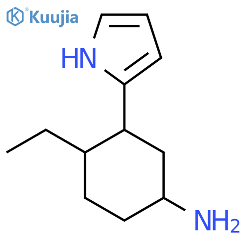 4-ethyl-3-(1H-pyrrol-2-yl)cyclohexan-1-amine structure