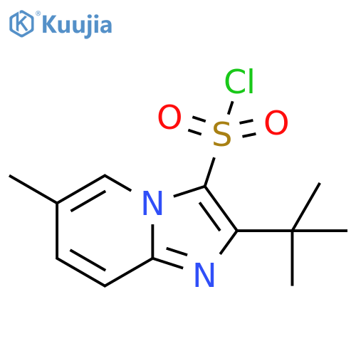 2-tert-butyl-6-methylimidazo1,2-apyridine-3-sulfonyl chloride structure