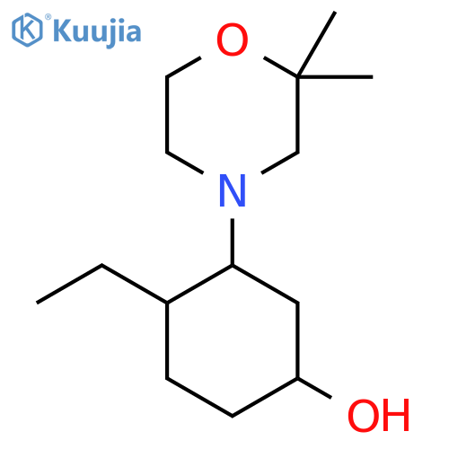3-(2,2-Dimethylmorpholin-4-yl)-4-ethylcyclohexan-1-ol structure