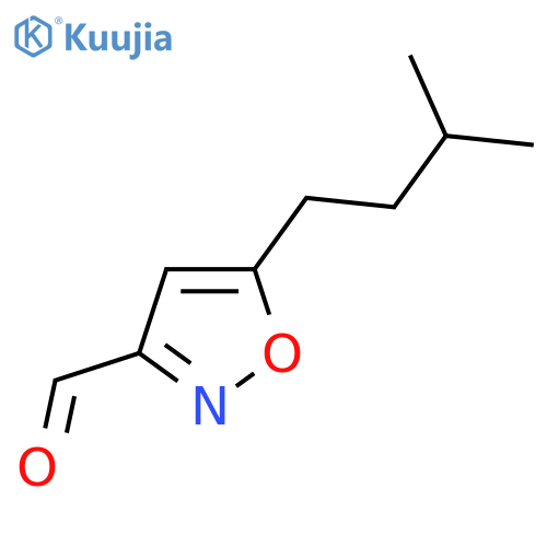 5-(3-Methylbutyl)-1,2-oxazole-3-carbaldehyde structure