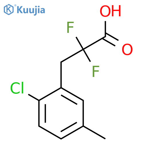 3-(2-chloro-5-methylphenyl)-2,2-difluoropropanoic acid structure