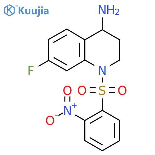 7-Fluoro-1-(2-nitrobenzenesulfonyl)-1,2,3,4-tetrahydroquinolin-4-amine structure