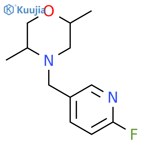4-(6-fluoropyridin-3-yl)methyl-2,5-dimethylmorpholine structure