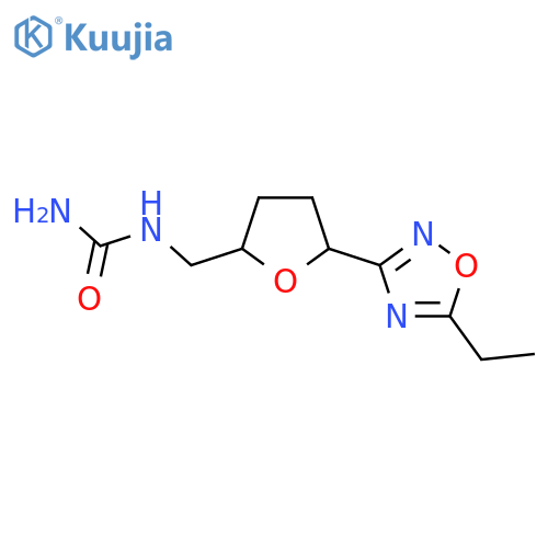 {[5-(5-Ethyl-1,2,4-oxadiazol-3-yl)oxolan-2-yl]methyl}urea structure