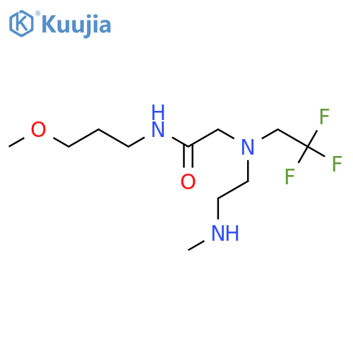 N-(3-methoxypropyl)-2-{2-(methylamino)ethyl(2,2,2-trifluoroethyl)amino}acetamide structure